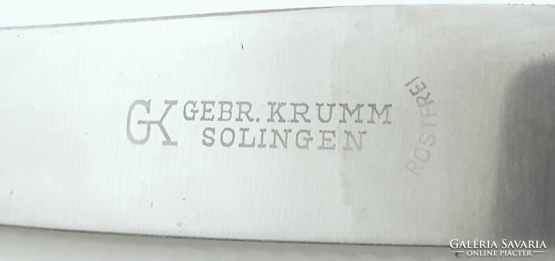 Ezüstözött, szecessziós, Solingen, Gebrüder Krumm 6 személyes evőeszköz készlet (54 db)