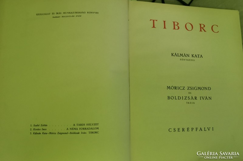 Tiborc - Kálmán Kata fényképei (Cserépfalvi) 1937-es dedikáció Boldizsár Ivántól Sós Endrének