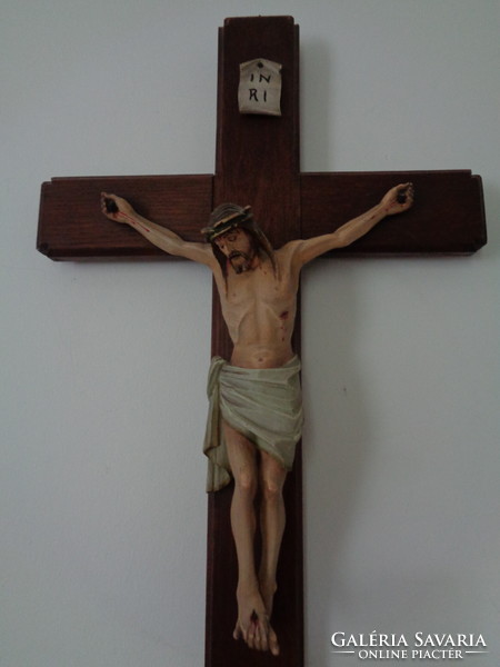 Impressive carved corpus crucifix ca. 1900