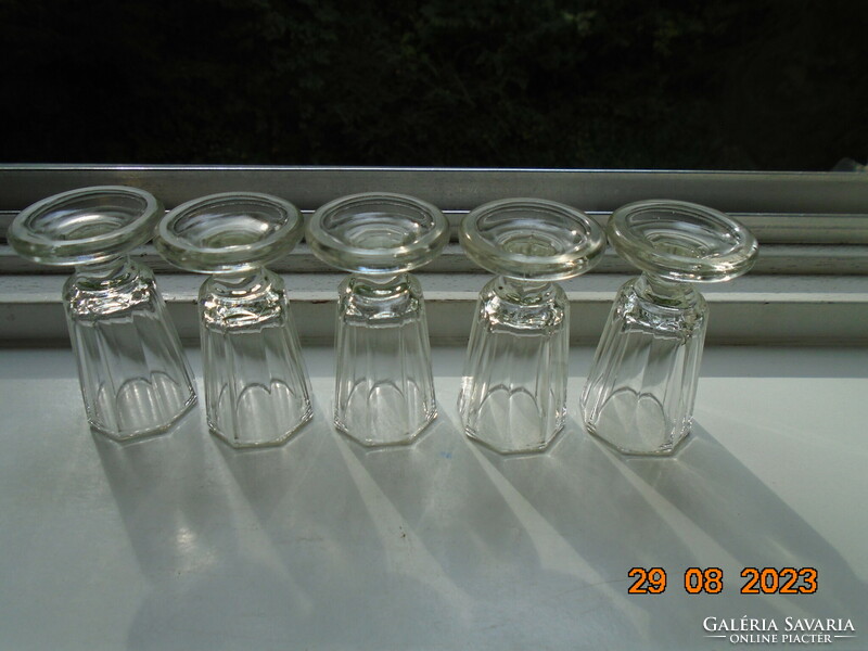 8 Square Biedermeier relief 1/60 scale thick-walled glasses