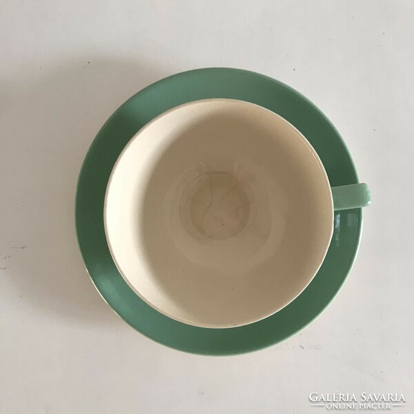 Türkiz porcelán csésze + alj