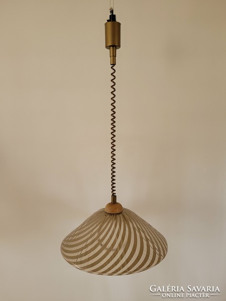 Retro old adjustable hanging large 53 cm striped ceiling lamp mid century chandelier bm linea 65