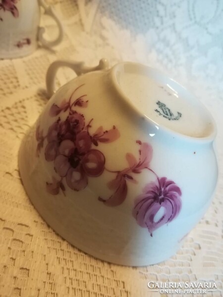 Pair of Nymphenburg porcelain teacups