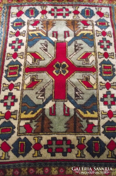 Silk Persian carpet.