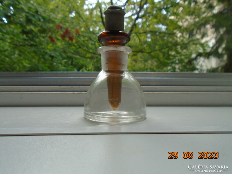 1876 Reichert austria microscope preparation vial with sample spoon cap and glass holder