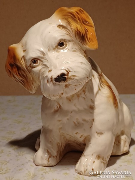 2 Pcs, old German ceramic dog - marked - pcs/price