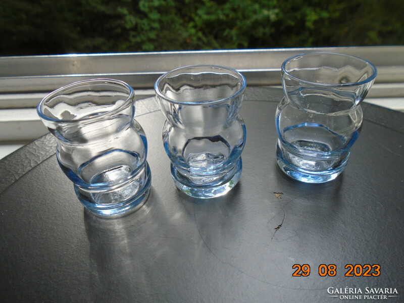 Light blue and turquoise glass small glasses