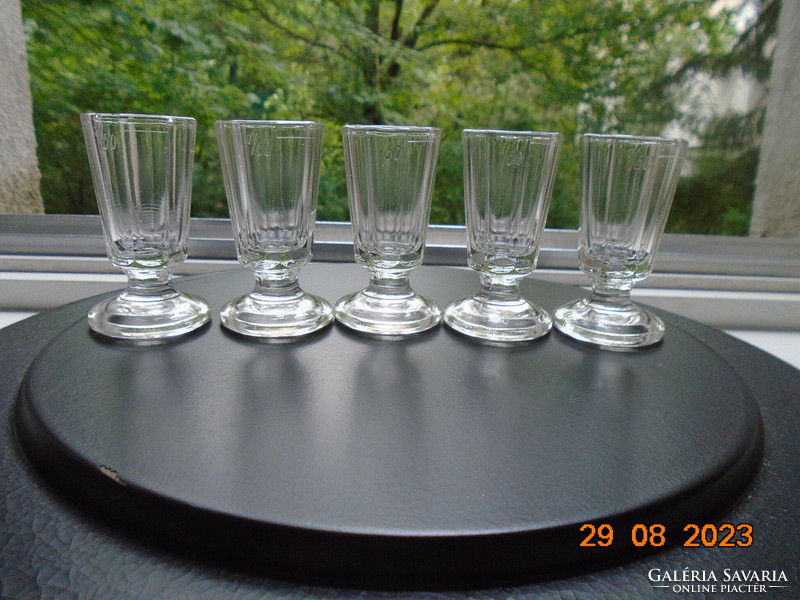 8 Square Biedermeier relief 1/60 scale thick-walled glasses