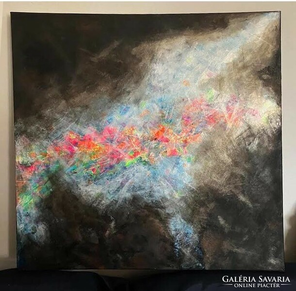 Opal acrylic painting