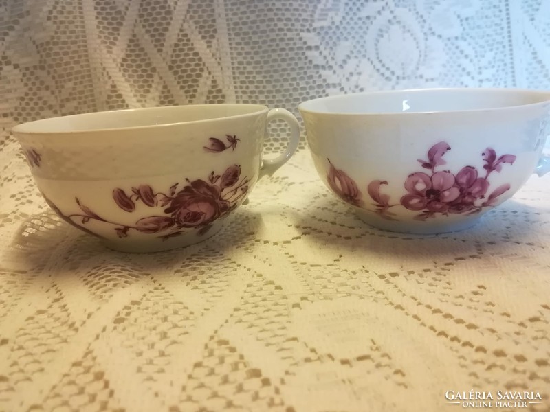 Pair of Nymphenburg porcelain teacups