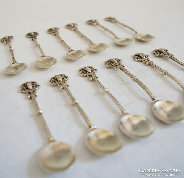 Silver 12-piece spoon set - empire style