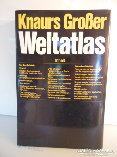 Book - atlas - knaurs weltatlas - year 1985 - 46 x 31 x 4 cm - 5 kg - German - like new