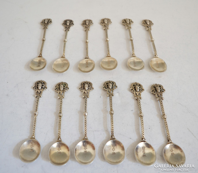 Silver 12-piece spoon set - empire style
