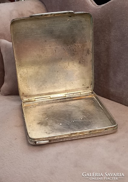 Antique silver powder box