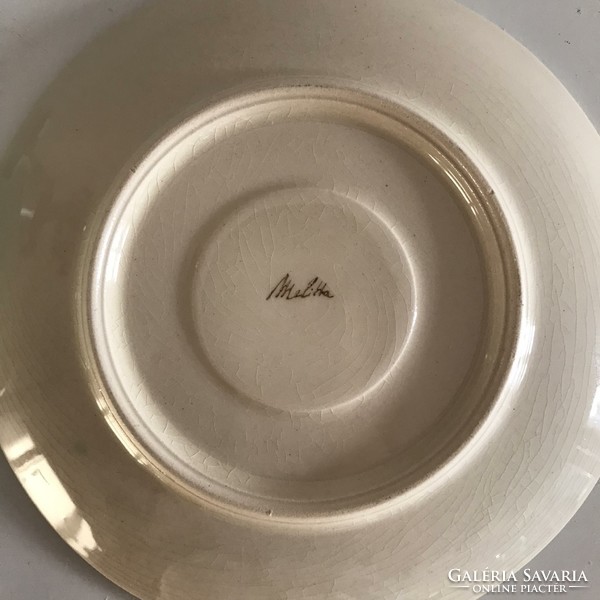 Türkiz porcelán csésze + alj