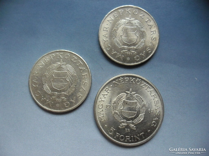 Szép 1965 - 66 - os 2 Forint ,  és 1967 - es 5 Forint ,