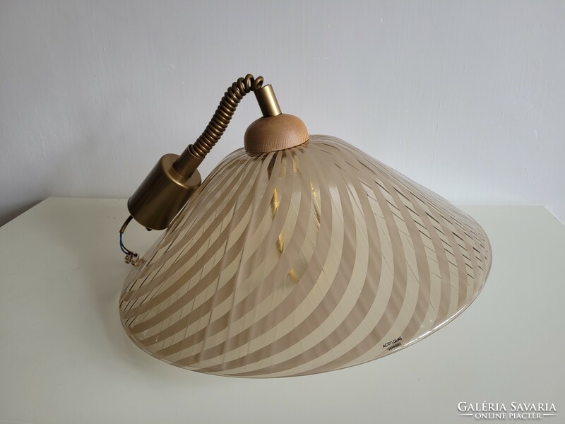 Retro old adjustable hanging large 53 cm striped ceiling lamp mid century chandelier bm linea 65