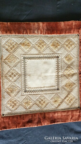 ART DECO DEKO BÁRSONY DÍSZPÁRNA PÁRNA LAP KÉZI MESTERMŰ ÉRTÉKES MAGYAR KÉZIMUNKA