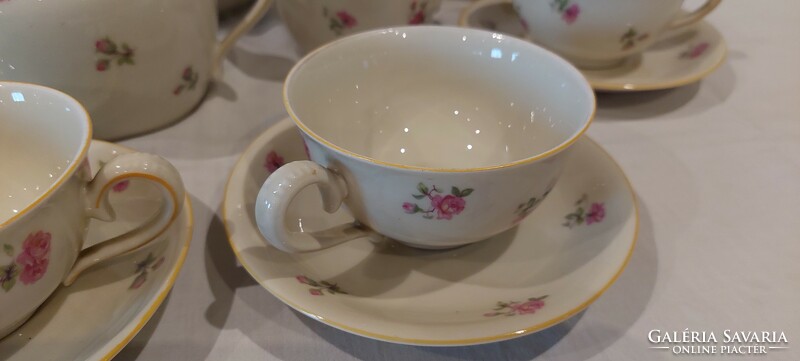 Felda Rhön komplett porcelán teás készlet 6 csészével