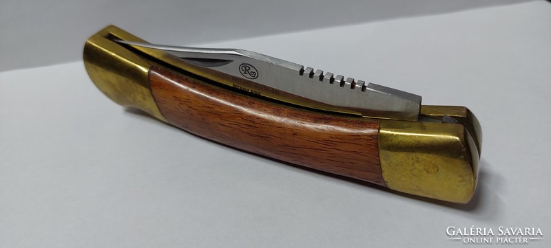 Rco ART NO 05(710-50) Stainless réz szerelékes, hátsózáras kés, bicska