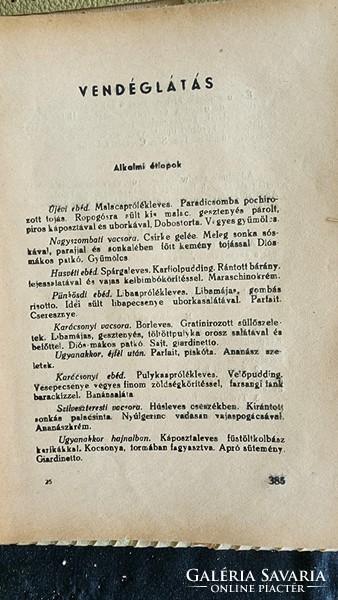 1944 Cookbook Mariska Vizvár's cookbook 1000 recipes gastronomy