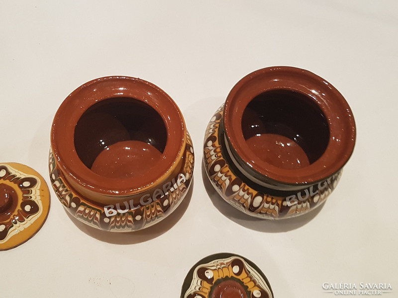 Bulgarian ceramic small beaker with honey