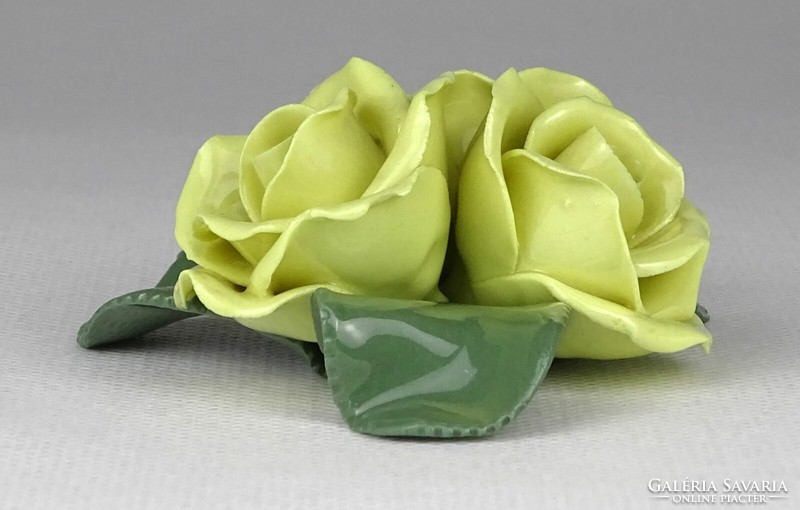 1O037 Régi Herendi porcelán sárga rózsa