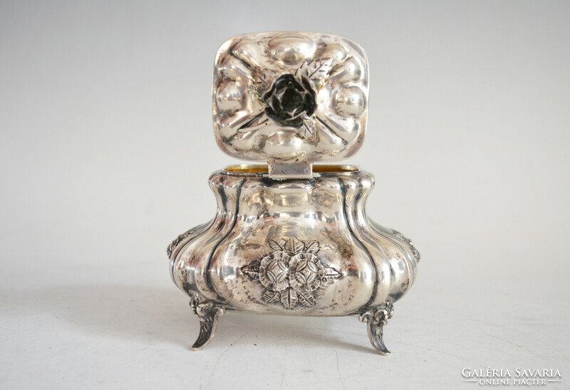 Silver rose of Vienna sugar box