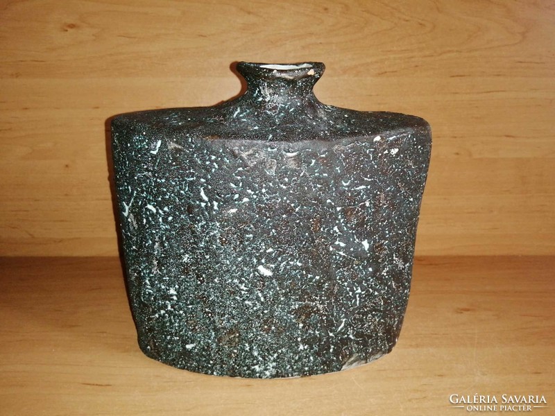 Ritka Mihály Béla pirogránit váza - 21 cm magas (34/d)