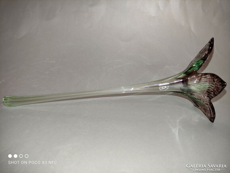 Parade crystal glass flower marked