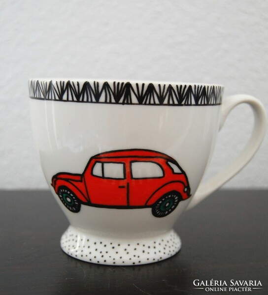 Beetle car - hand painted mug