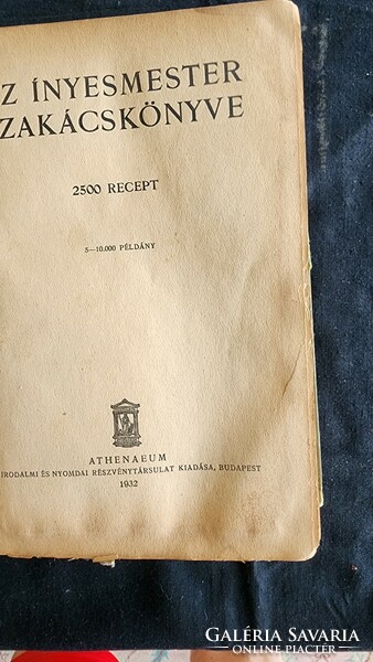 1932 Hungarian Elek: the master gourmet's cookbook. The cookbook is a basic work of national gastronomy