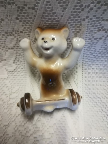 Misa teddy bear, weightlifting figure