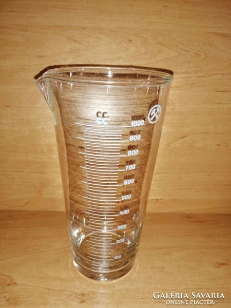 Retro glass measuring cup - 21.5 cm high (28/d)