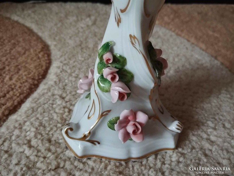 German porcelain baroque candle holder