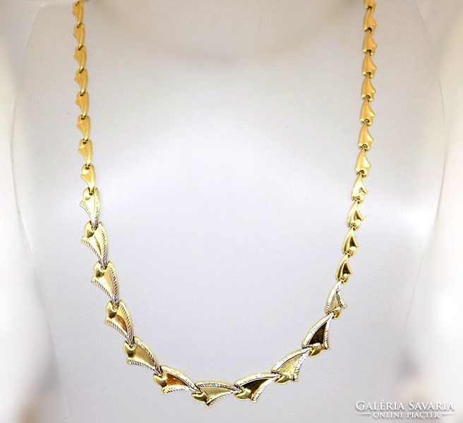 Yellow-white gold necklaces (zal-au118396)