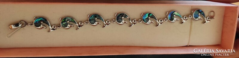 Dolphin bracelet with an abalone pattern