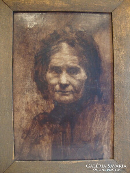 Török (J?) női portré régi festmény