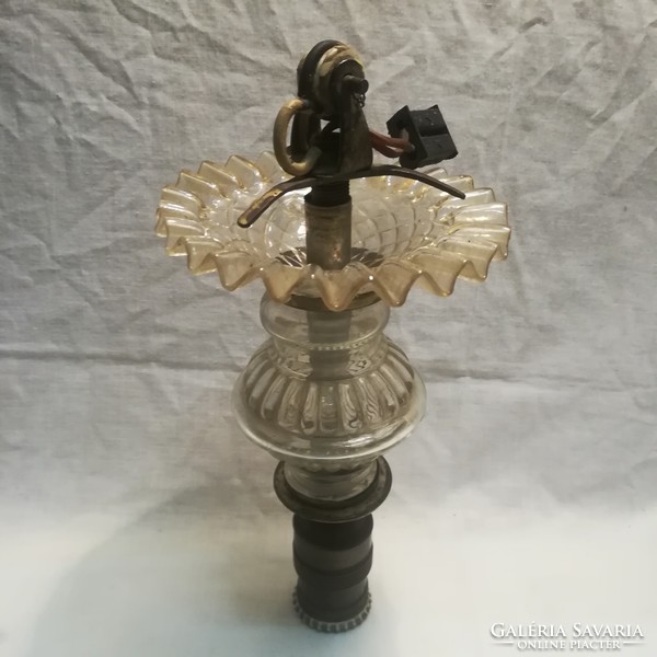 Antique frilled glass lamp beauty
