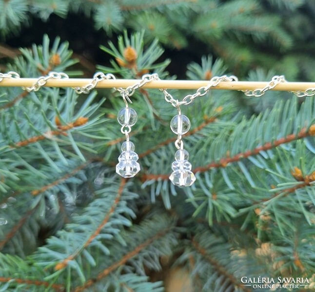 Rock crystal mineral earrings - custom made