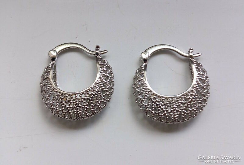 Silver plated hoop earrings