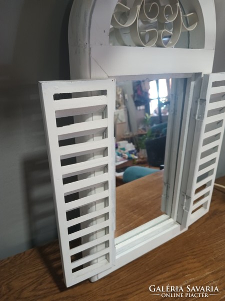 Vintage white openable wall mirror. Negotiable.