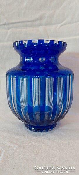 Antique polished, peeled, pickled glass vase