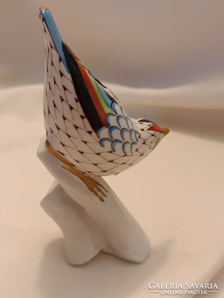 Ravenclaw porcelain bird with garden pattern