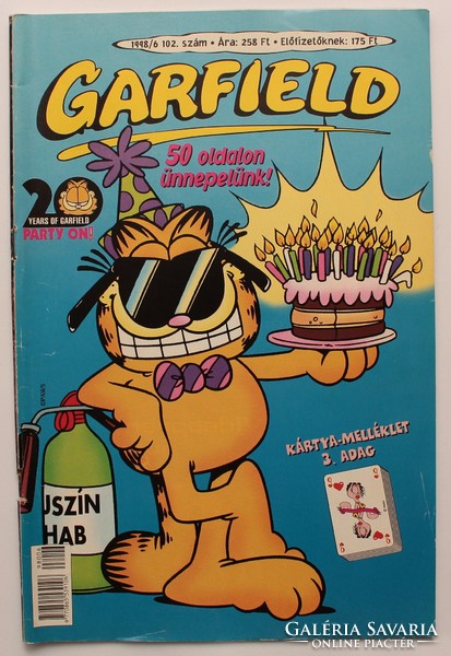 Garfield képregény 1998/6 102. szám