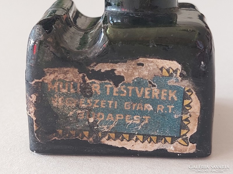 Antik Müller brothers chemical factory r.T. Ink bottle with ink bottle label is damaged