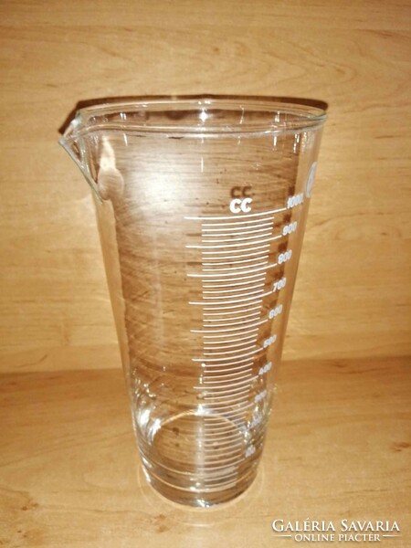 Retro üveg mérőedény - 21,5 cm magas (28/d)
