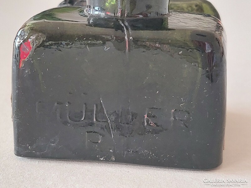 Antik Müller brothers chemical factory r.T. Ink bottle with ink bottle label is damaged