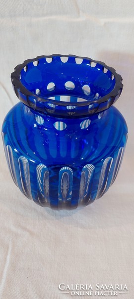 Antique polished, peeled, pickled glass vase