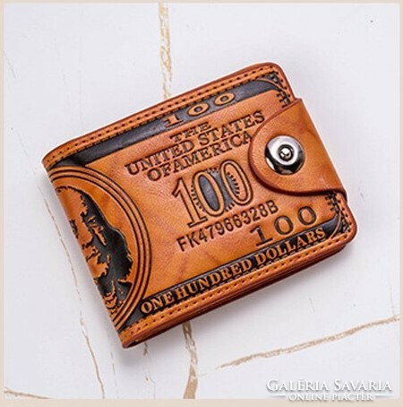 Men's wallet with printed dollar pattern 1